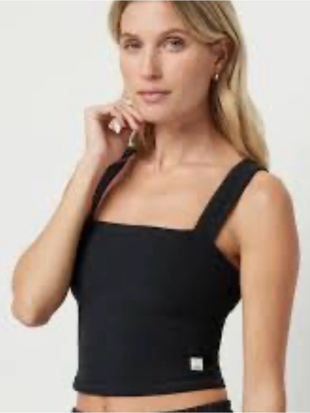 Vuori Black Square Neck Tank